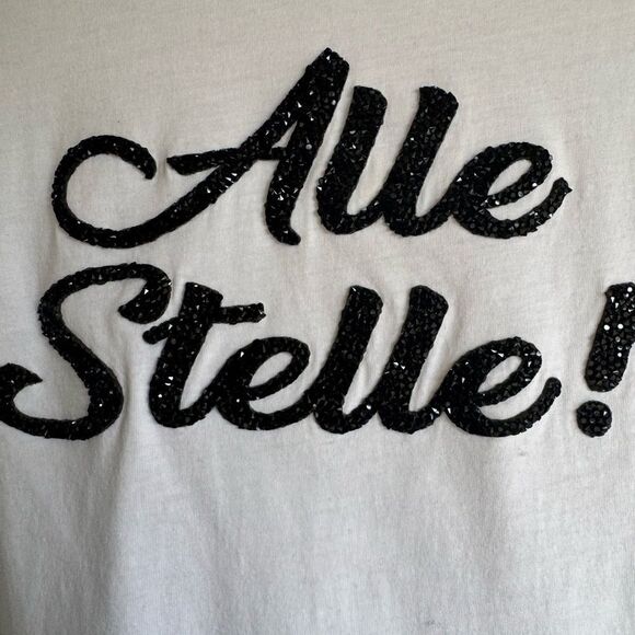 White T-Shirt Alle Stelle bedazzled - Picture 5 of 7